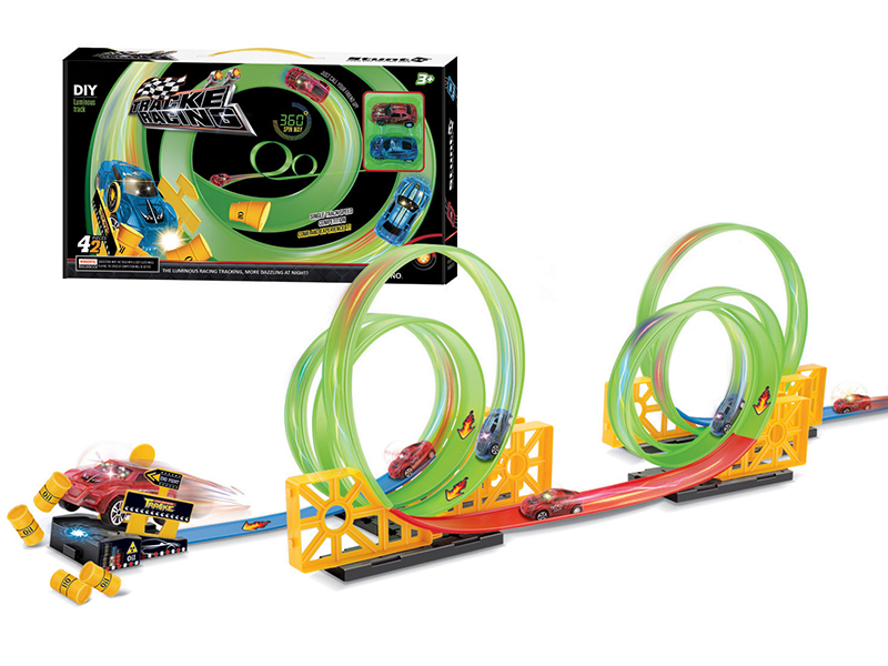 Pull Back Glow in the dark Rail Train 42pcs