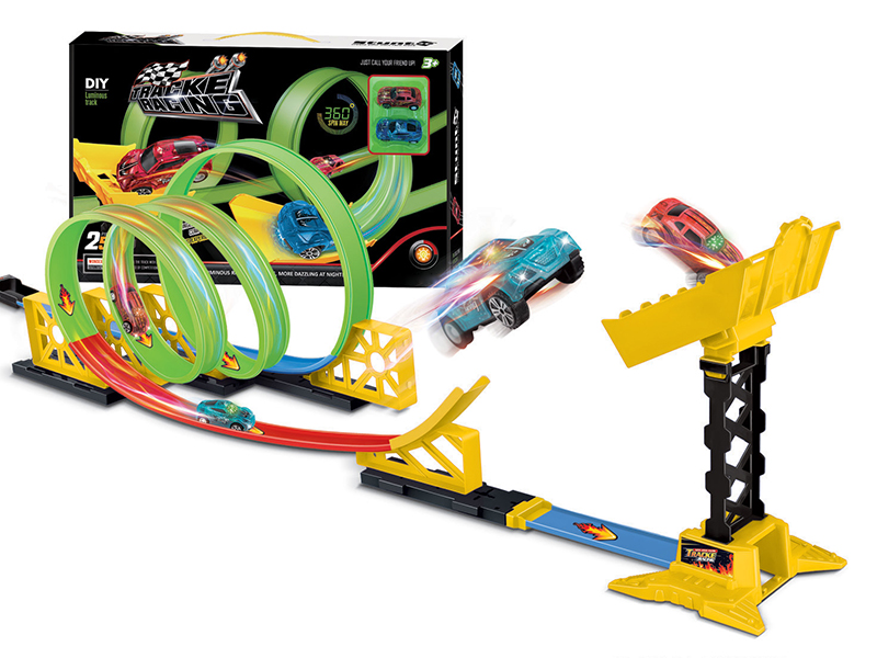 Pull Back Glow in the dark Rail Train 25pcs