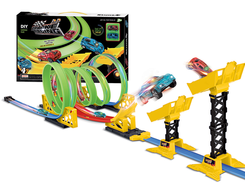 Pull Back Glow in the dark Rail Train 47pcs