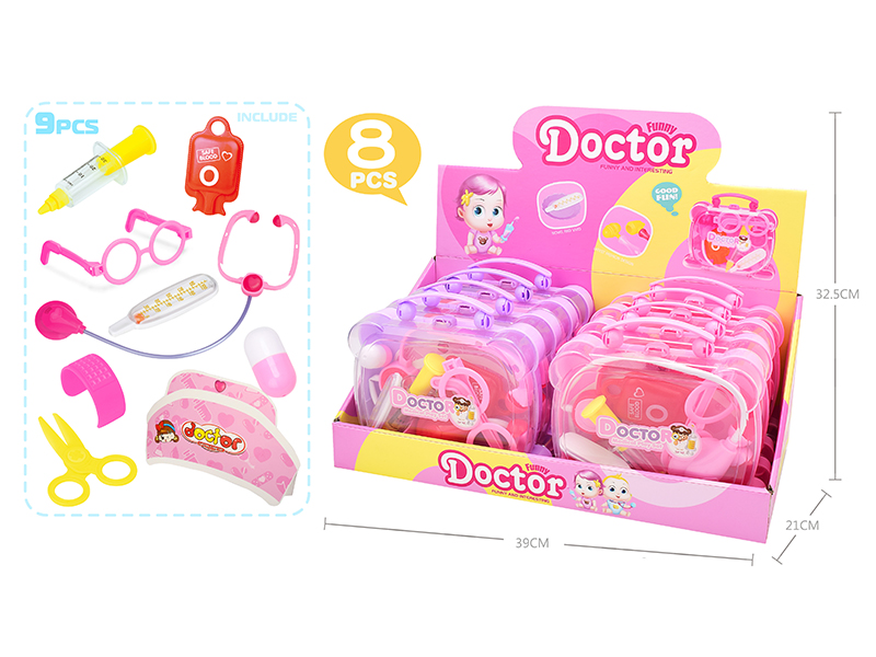 Doctor Set-Cartoon Box(Pink,Purple)