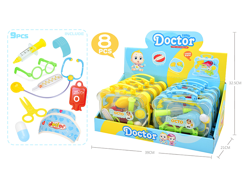 Doctor Set-Cartoon Box(Yellow,Blue)