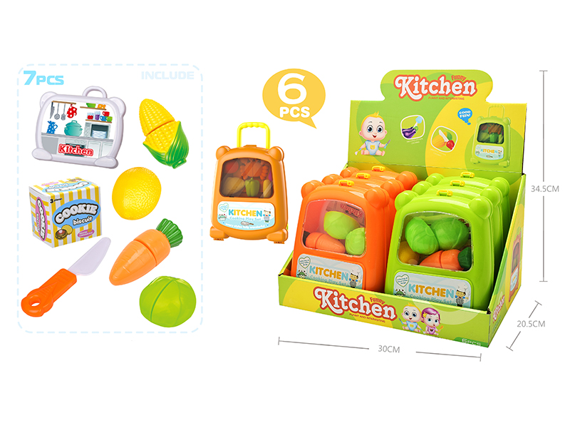 Kitchen Set Cutting Toy-Hand Box(Orange,Green)