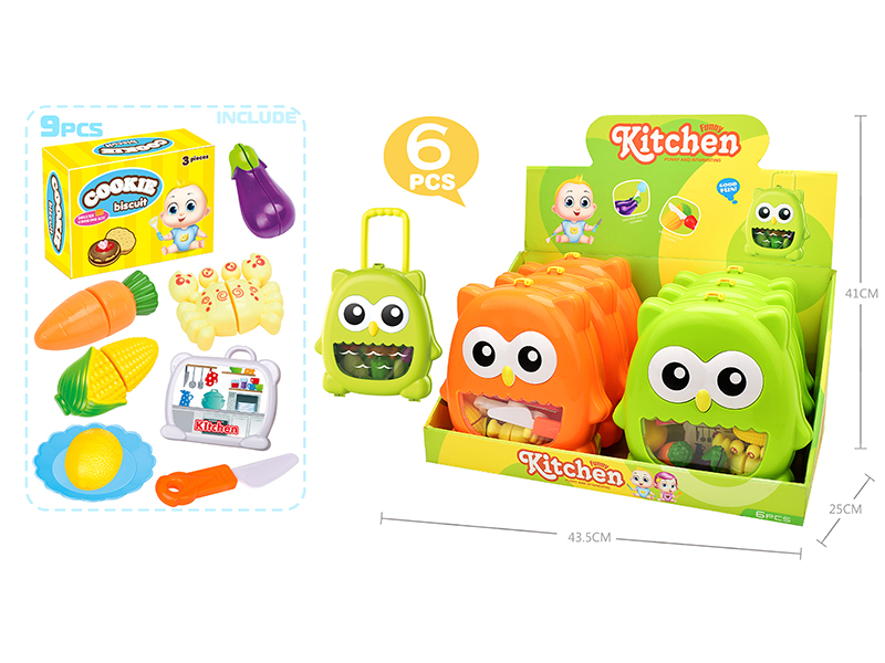 Kitchen Set-Owl Luggage(Orange,Green)