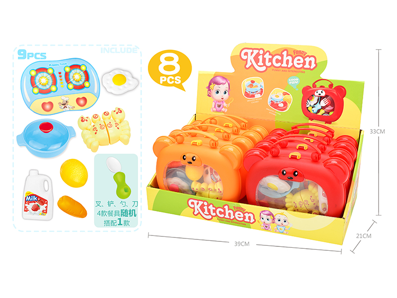 Kitchen Set-Bear Plastic Case(Orange,Red)