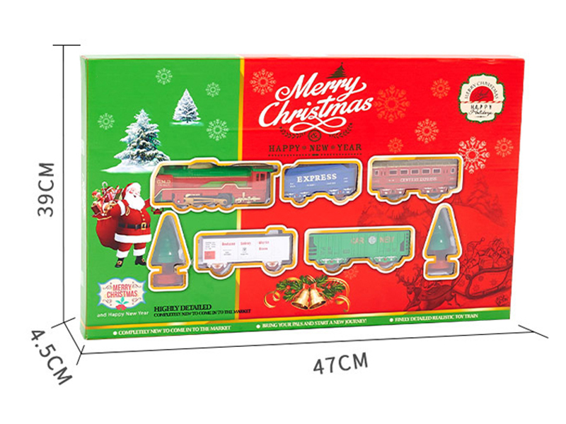 B/O Christmas Rail Train With Light