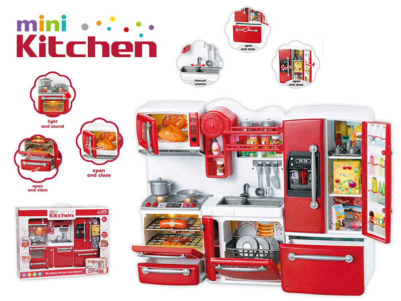 Cooker + Double Vegatable Basin + Refrigerator