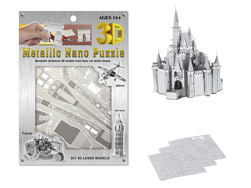Stainless Steel Cinderella Castle 3D Puzzle