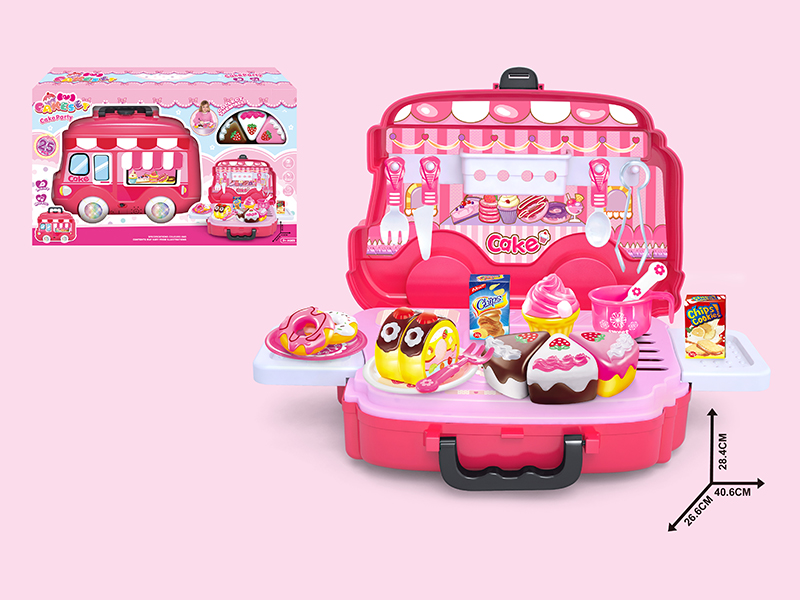 Girl Cake Dessert Cart Set With Light And Music