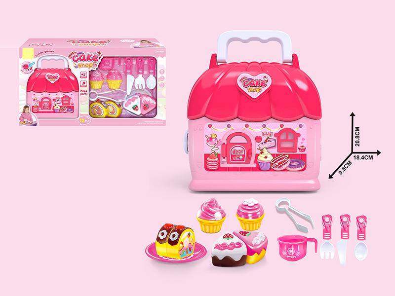 Girl Cake Dessert Cart Set With Light And Music