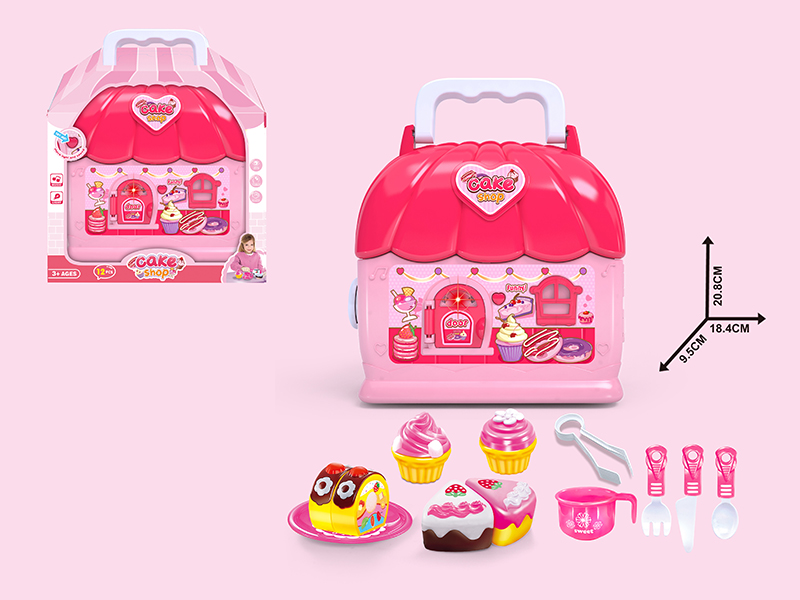 Girl Cake Dessert Cart Set With Light And Music