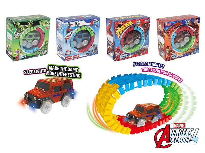 56pcs Solid Color Rail Car