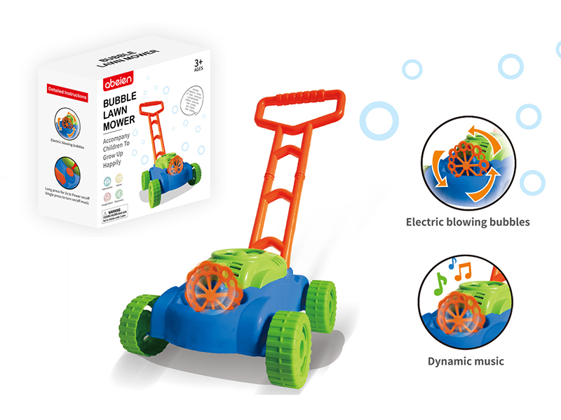 B/O Lawn Mower Bubble Machine With Music