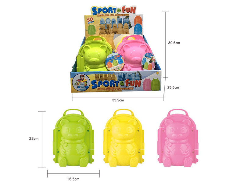 Cartoon  Bear 3D Sand Mold/Snow Mold 12PCS/BOX