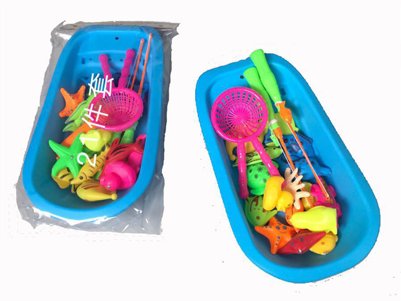 21PCS Fishing Toy