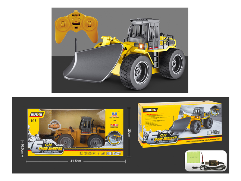 1:18 6CH Half Alloy Snowplow