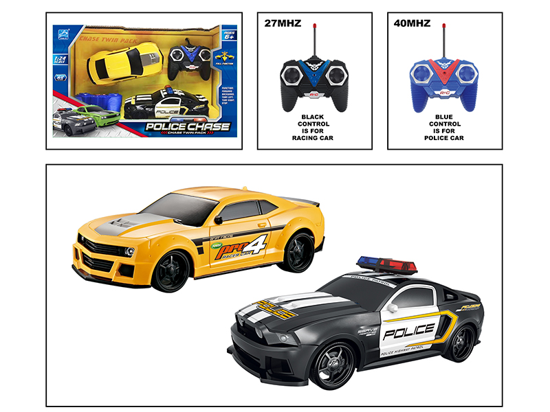1:24 Police Chase R/C Car (2pcs Car)