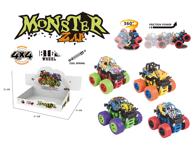 Stunt Big Wheel Double Friction Car(Graffiti)