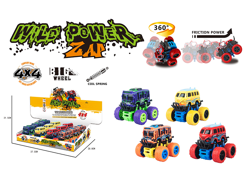 Stunt Big Wheel Double Friction Car(Bus)