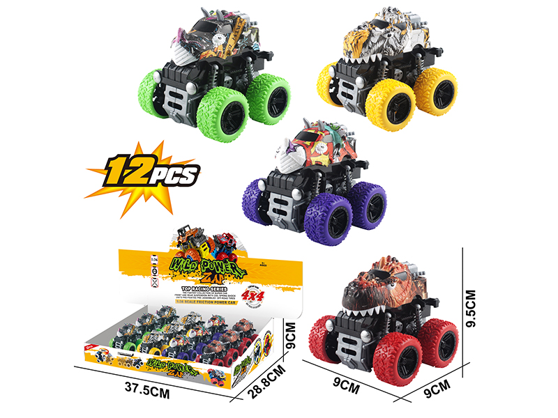 Double Friction  Big Wheel Stunt Dinosaur Car