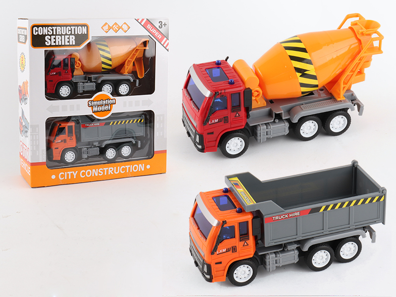 Friction Dump Truck + Concrete Mixer