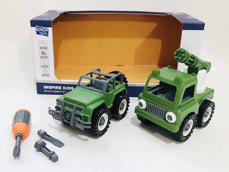 2pcs DIY Military Truck Series