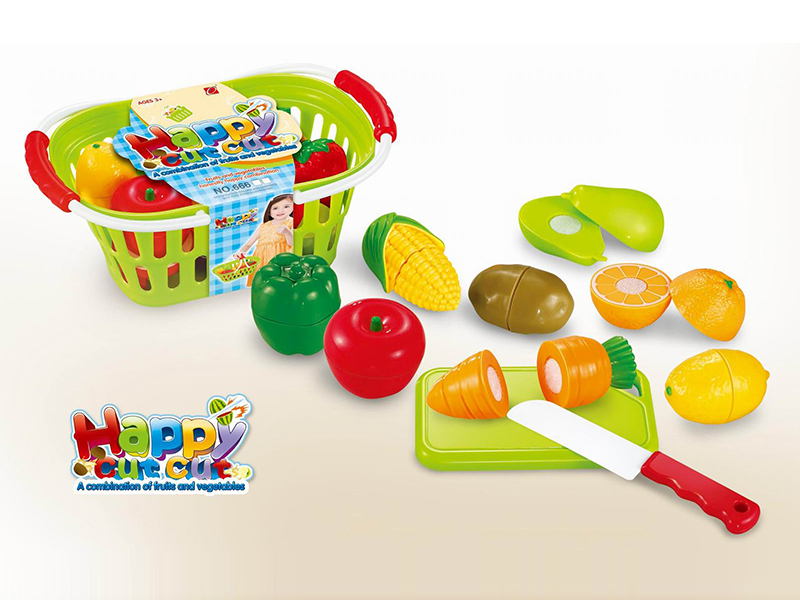 11pcs Cutting Fruits And Vegetable With Basket Set
