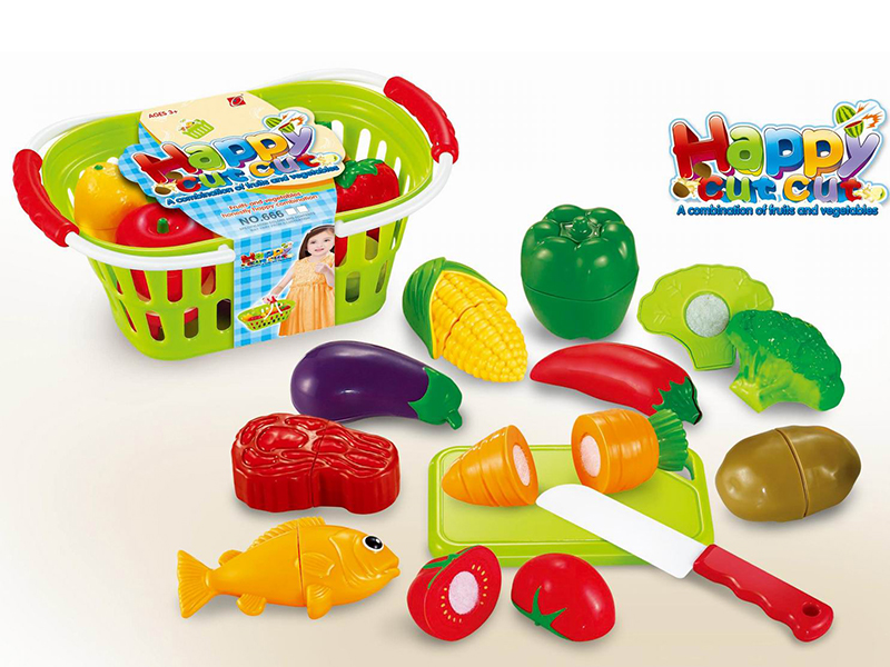 13pcs Cutting Fruits And Vegetable With Basket Set