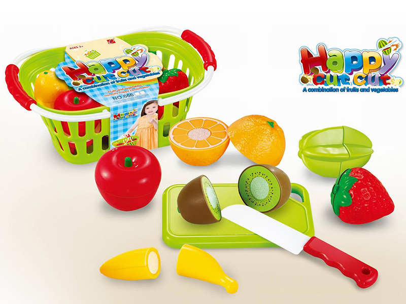9pcs Cutting Fruits And Vegetable With Basket Set