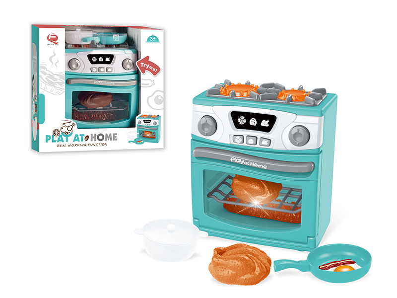 Light Green Oven With Lights And Simulated Sound
