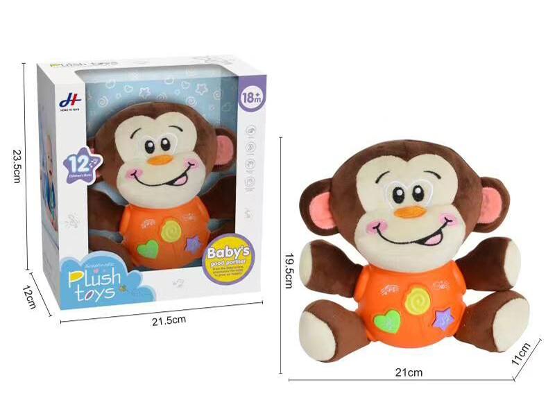 Plush Monkey (Light/Music,Not Include Batteries)