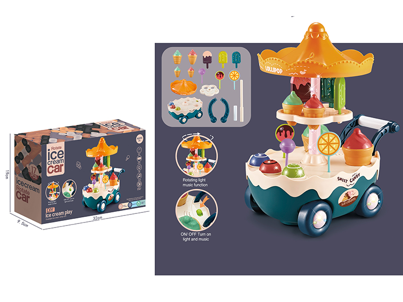 B/O Go And Bump Rotating Ice Cream Car