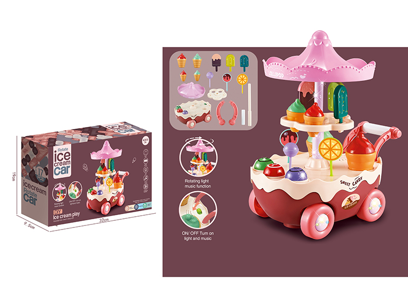 B/O Go And Bump Rotating Ice Cream Car