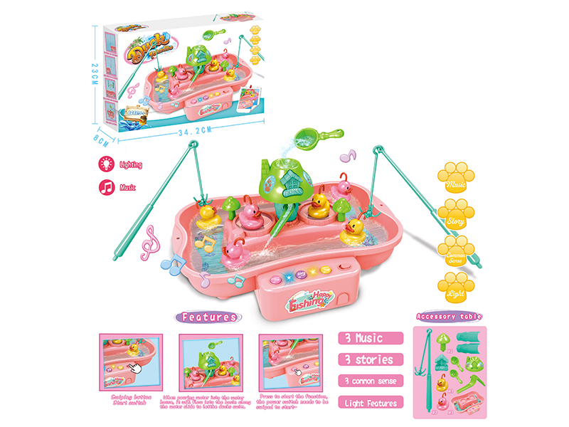 Pink Fishing Paradise(3 Yellow Duck+3 Pink Duck)