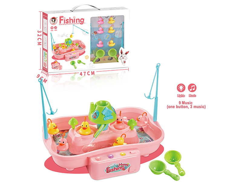 Pink Fishing Paradise(3 Yellow Duck+3 Pink Duck)