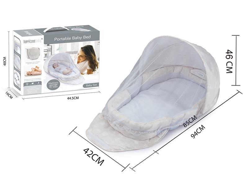 Portable Baby Bed(Khaki )