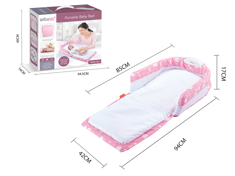Portable Baby Bed(Pink)