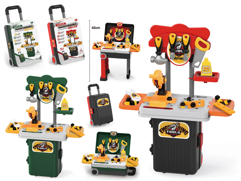 4 In 1 Suitcase Transformable Tool Table 17pcs
