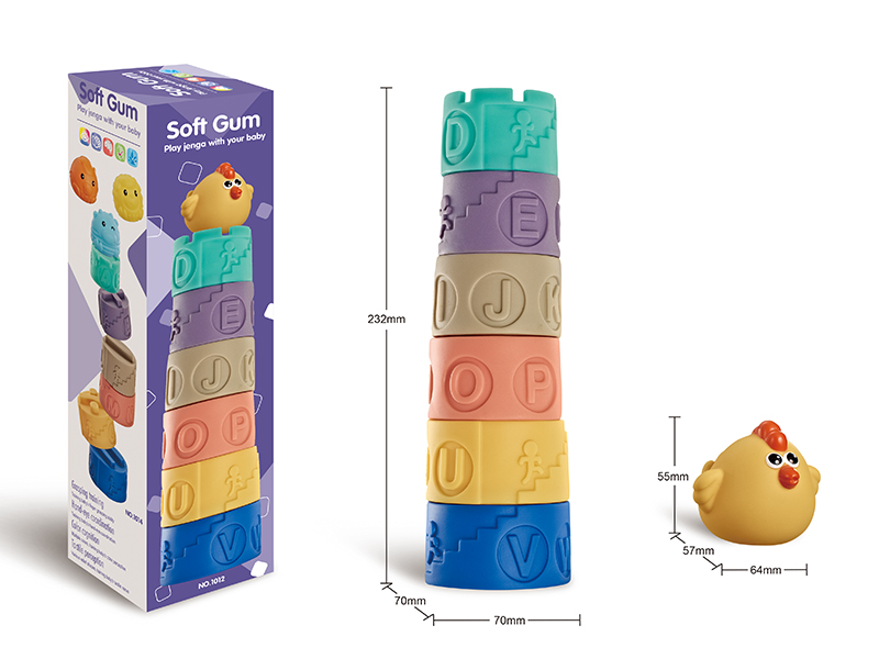 Soft Plastic Chick Jenga