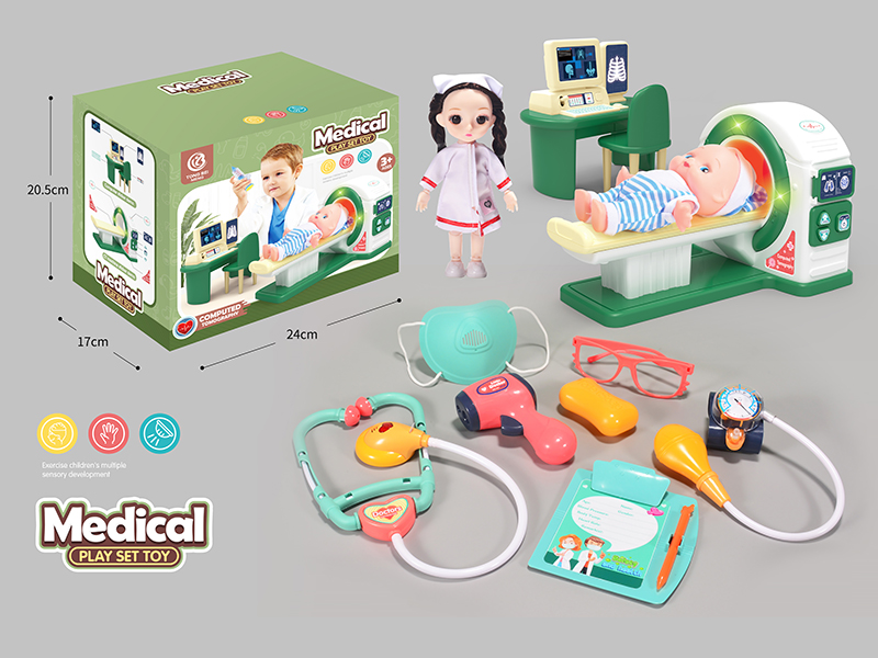 Detection Series CT Machine With Electric Light Voice + Computer With Light + Detection Accessories + Doll