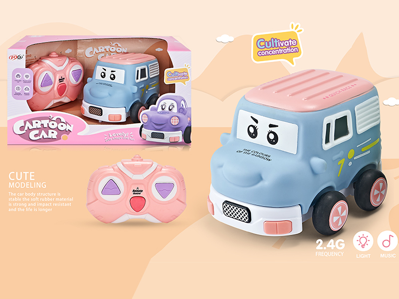2.4G 3CH Remote Control Vinyl Cartoon Car(With Light + Music)
