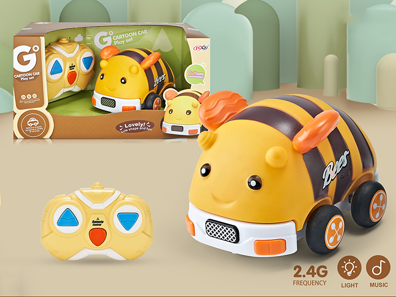 2.4G 3CH Remote Control Vinyl Bee Car(With Light + Music)