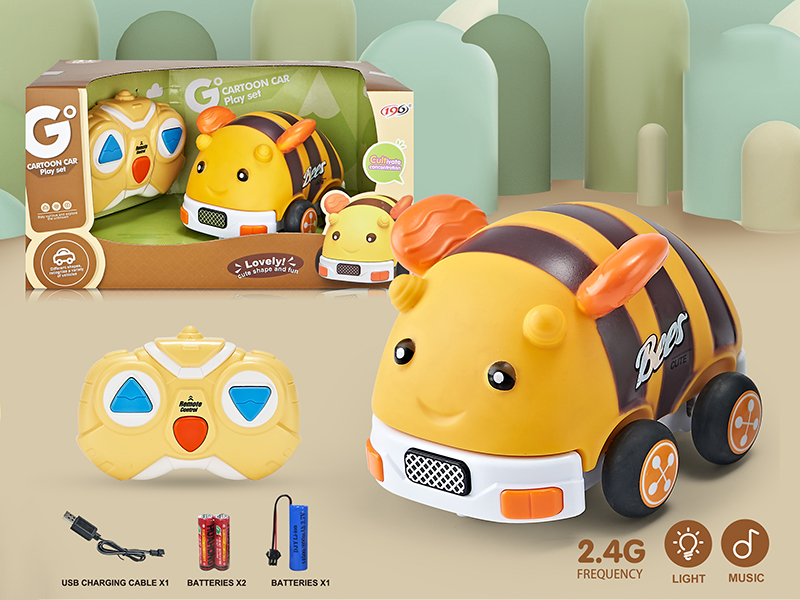 2.4G 3CH Remote Control Vinyl Bee Car(With Light + Music)