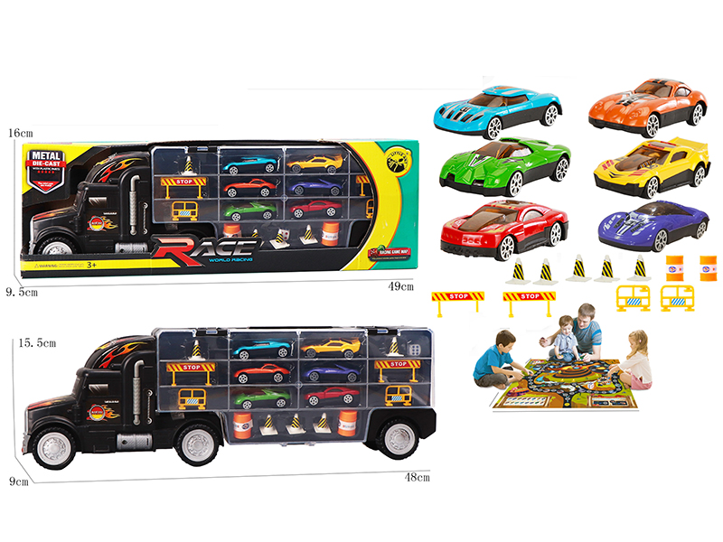 Alloy Car Container Series Scene Game Map Set