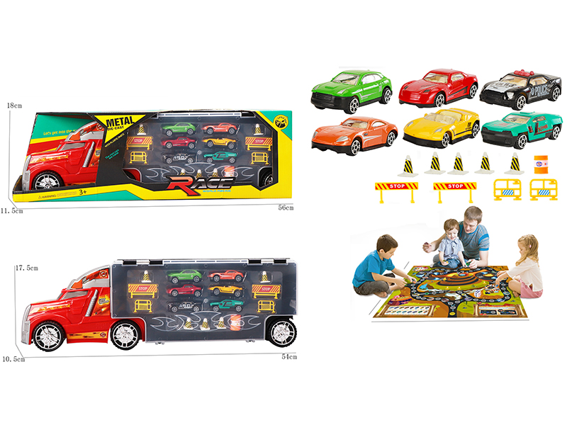 Alloy Car Container Series Scene Game Map Set
