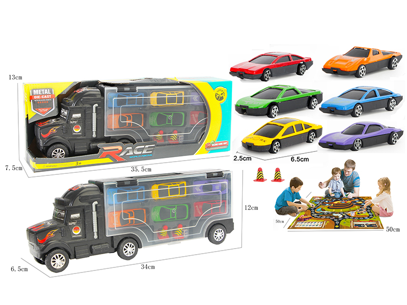 Alloy Car Container Series Scene Game Map Set