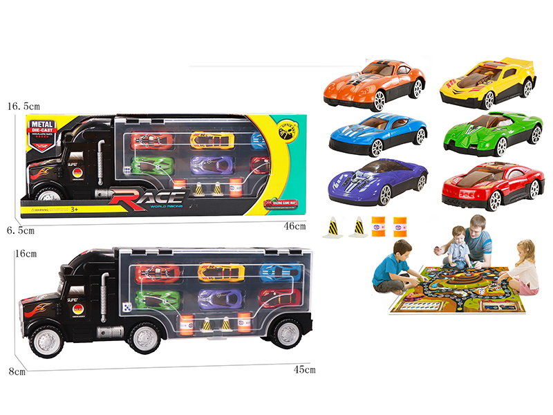 Alloy Car Container Series Scene Game Map Set