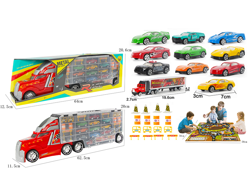Alloy Car Container Series Scene Game Map Set