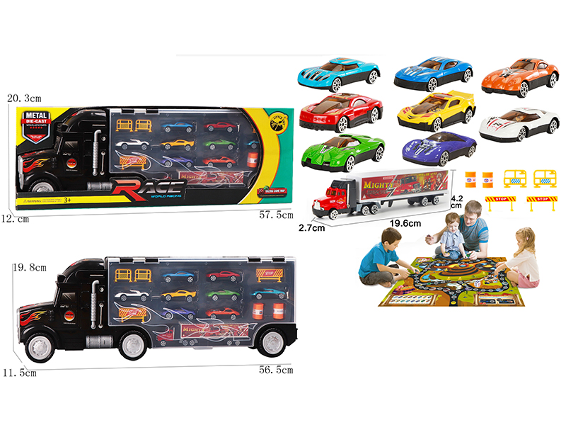 Alloy Car Container Series Scene Game Map Set