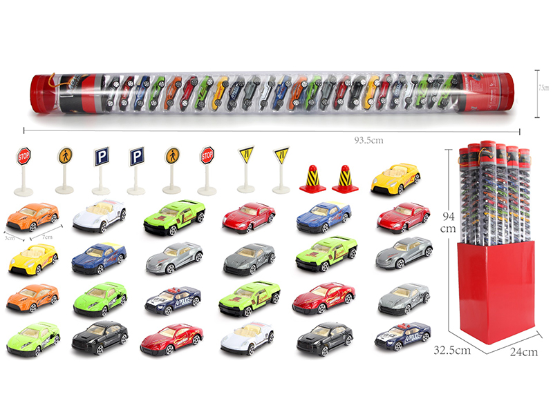 1:64 Slide Alloy Car 25pcs
