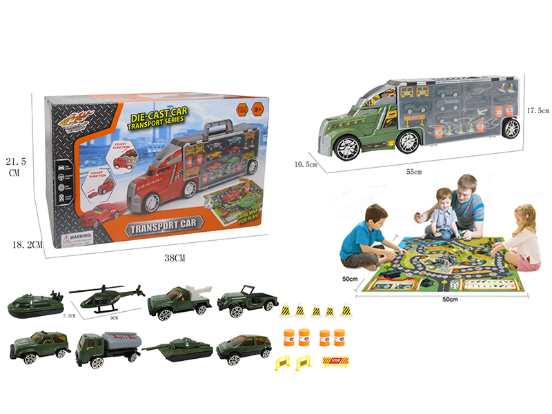 1:22 Alloy Military Truck Container Series Scene Game Map Set